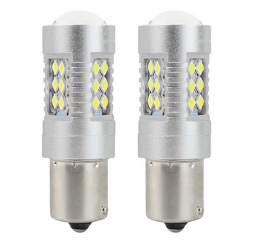 Żarówki LED CANBUS 3030 24SMD BA15S P21W White 12V 24V AMIO-01445