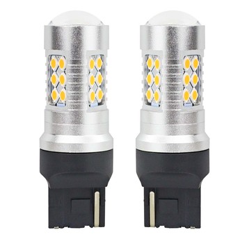 Żarówki LED CANBUS 3030 24SMD T20 WY21W Pomarańczowa Amber 12V 24V AMIO-02393