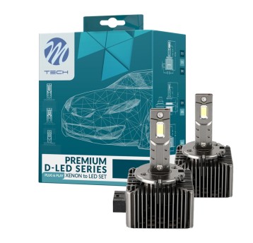 Żarówki LED D1S Canbus KRYSTALICZNA BIEL MOCNY Ksenon 8400lm - 2szt.