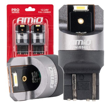 Żarówki LED FULL CAN PRO W21/5W białe 12/24V