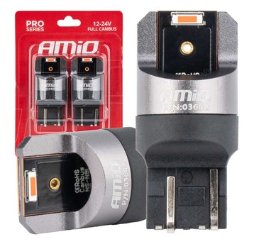 Żarówki LED FULL CAN PRO W21/5W czerwone 12/24V
