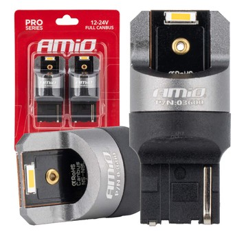 Żarówki LED FULL CAN PRO WY21W pomarańcz 12/24V