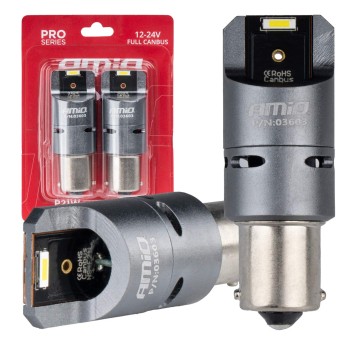 Żarówki LED FULL CANBUS PRO BA15S P21W 2x1860SMD białe 12V 24V