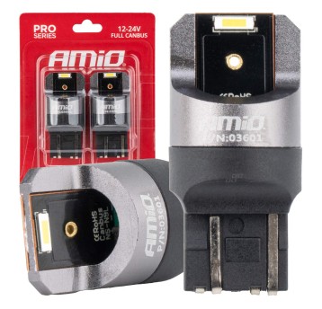 Żarówki LED FULL CANBUS PRO W21/5W 2x1860 SMD białe 12V 24V
