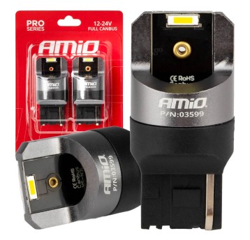 Żarówki LED FULL CANBUS W21W 2SMD 7440 WHITE