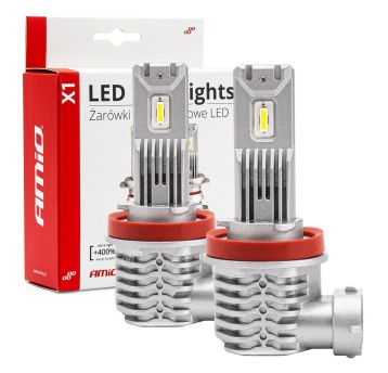 Żarówki samochodowe LED X1 Series AMiO H8 H9 H11