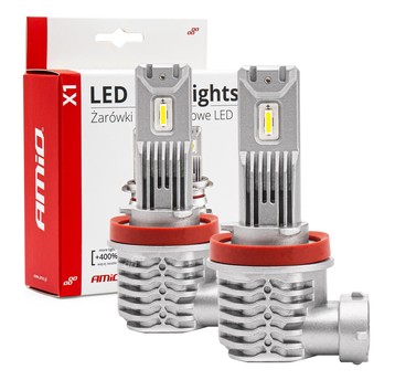 Żarówki samochodowe LED X1 Series AMiO H8 H9 H11 AMIO