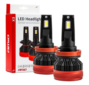 Żarówki samochodowe LED X3 Series AMiO H8/H9/H11