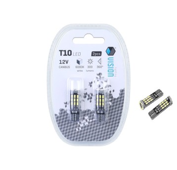 Żarówki VISION W5W (T10) 12V, biała, 2szt