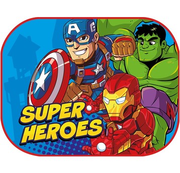 Zasłonki Przeciwsłoneczne Boczne Bohaterowie Marvela 44 × 35 cm 2 Sztuki