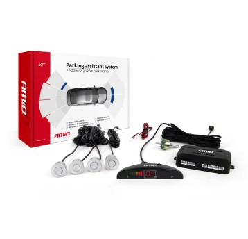 Zest. Czuj. Park.cofania LED 4 srebrne