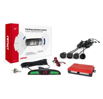 Zest. Czuj. Park.cofania LED COB 4 czarne