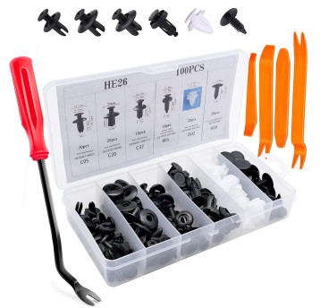 ZEST SPINKI KOŁKI KLIPSY SAMOCHODOWE ŚCIĄGACZE DO DEMONTAŻU TAPICERKI 105el