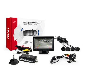 Zestaw czujników parkowania TFT01 4,3 z kamerą HD-315-LED 4 sensory czarne