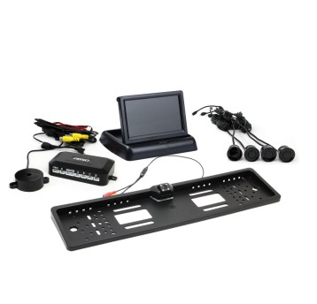Zestaw czujników parkowania TFT02 4,3" z kamerą HD-402-LED 4 sensory czarne