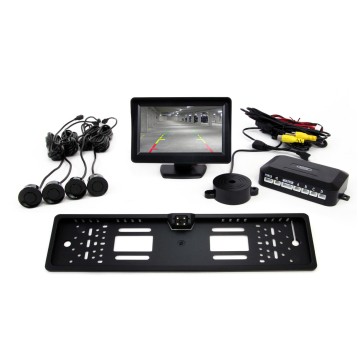 Zestaw czujników TFT01 4,3" z kamerą CAM-402 LED 4 sensory czarne