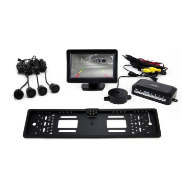 Zestaw czujników TFT01 4,3 z kamerą CAM-402 LED 4 sensory czarne GOLD