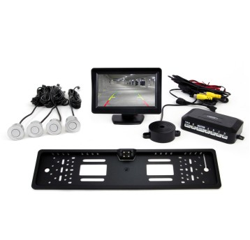 Zestaw czujników TFT01 4,3" z kamerą CAM-402 LED 4 sensory srebrne