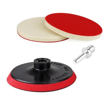 Zestaw filców polerskich 2 sztuki + dysk 125mm + adapter M14