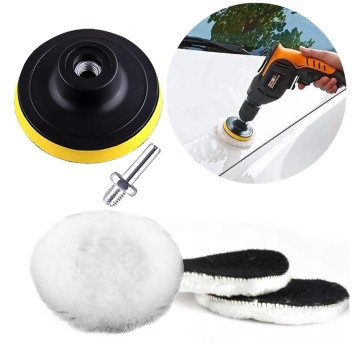 Zestaw futer Futro polerskie do lakieru Pady na rzep 5el 125mm Adapter