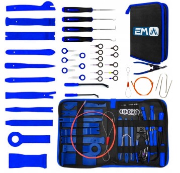 ZESTAW KLUCZE ŁYŻKI ŚCIĄGACZE KLUCZE DODEMONTAŻU TAPICERKI RADIA PINÓW 39el