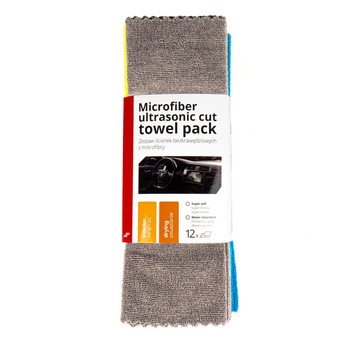 Zestaw ściereczek z mikrofibry miękkie ręczniki 12 szt. 35x35 cm 250g AMIO-03971
